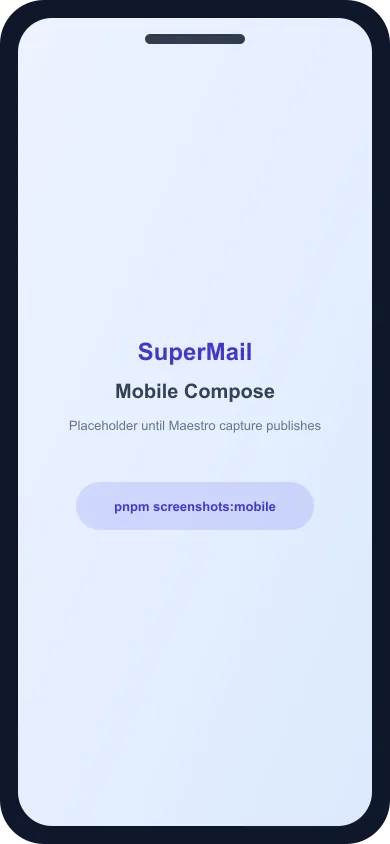 SuperMail mobile compose screen